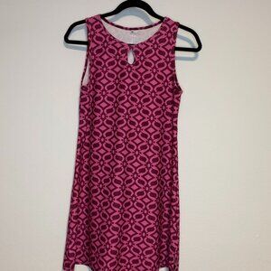 Nuu Muu Pink Geometric Print Sleeveless Athletic Dress with Keyhole